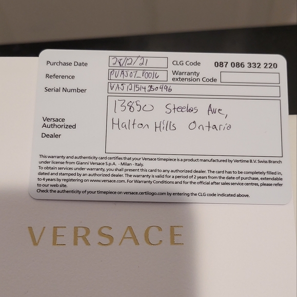 VERSACE Reve Chronograph Diamond Leather Strap Watch -UNISEX - Picture 7 of 8